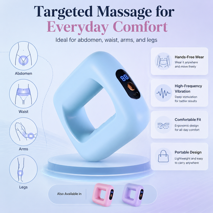 💪🌀 VibraSlim Fascia Massager – 5‑Speed Vibration Fitness Ring for Deep Muscle Relaxation, Portable Whole Body Massager -DW