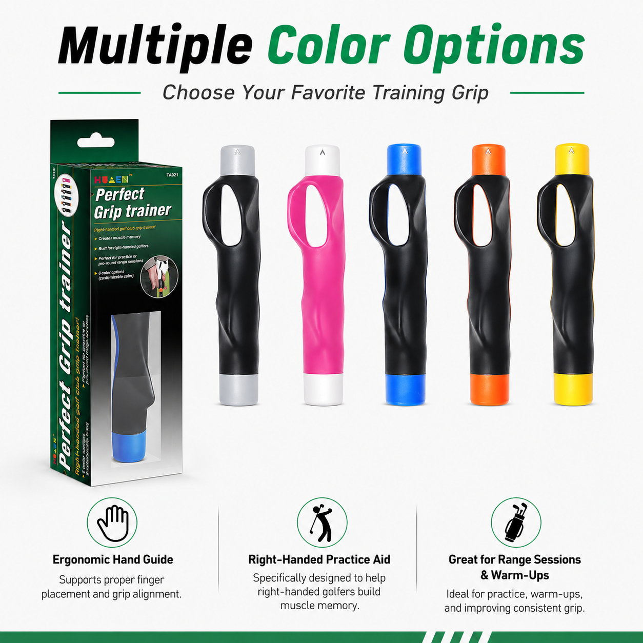 🏌️ Golf Grip Hand Position Corrector | A simple golf club grip training aid designed to help guide hand placement during practice - DW