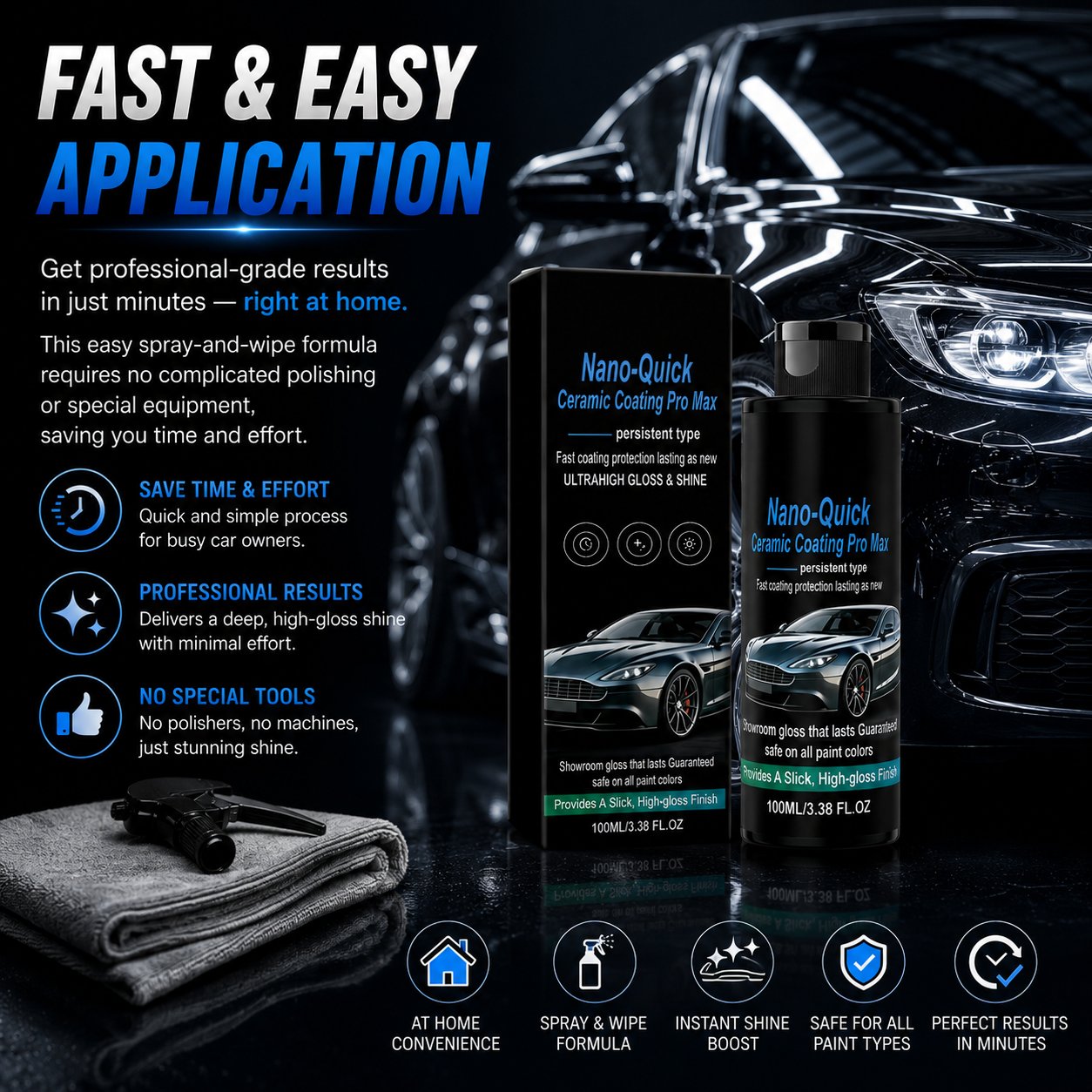 🚗 🚗 Car Nano Ceramic Coating Agent-💧 Spray. Wipe. Protect for Months-Q1