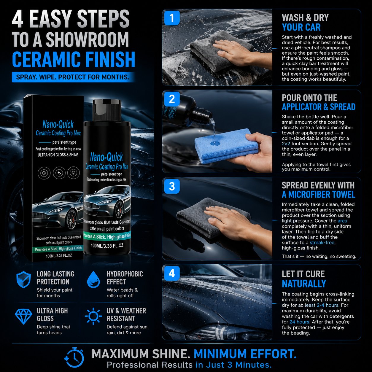 🚗 🚗 Car Nano Ceramic Coating Agent-💧 Spray. Wipe. Protect for Months-Q1