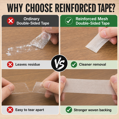 🛠️ Waterproof Heavy-Duty Double-Sided Cloth Tape – Strong No-Drill Adhesive for Home, Carpet, Wall & DIY Fixes - DW