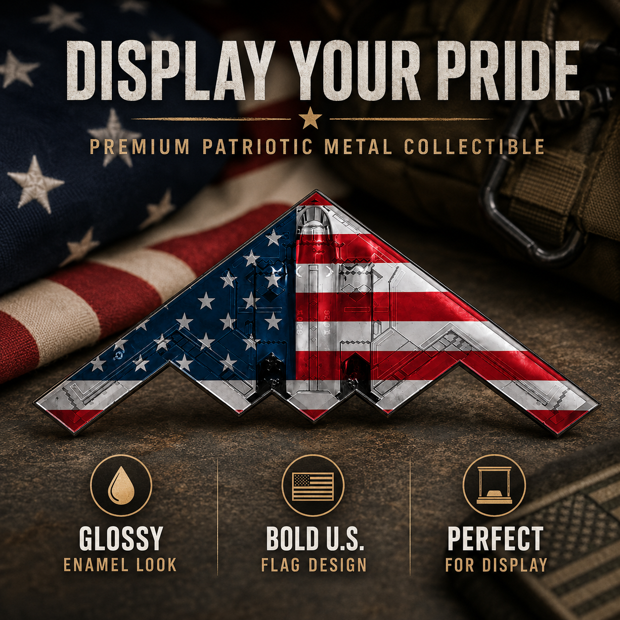 🪙✈️ Spirit of 76 B-2 Stealth Bomber Challenge Coin | Military Aviation Collectible | Precision-Cast Metal Commemorative Art Coin -DW