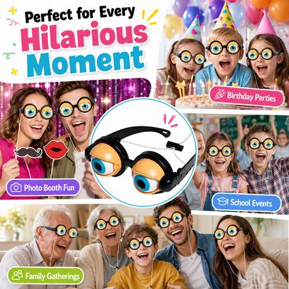 😎🎉 Funny Goofy Party Glasses – Creative Novelty Eyewear for Photos & Costume Fun -DW
