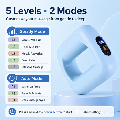 💪🌀 VibraSlim Fascia Massager – 5‑Speed Vibration Fitness Ring for Deep Muscle Relaxation, Portable Whole Body Massager -DW