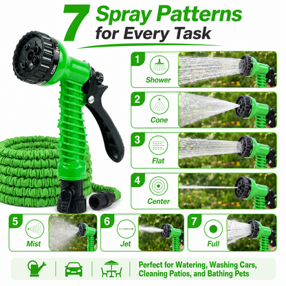💦 Multi-Purpose High-Pressure Water Gun | Green outdoor water spray tool | Watering and Cleaning - DW