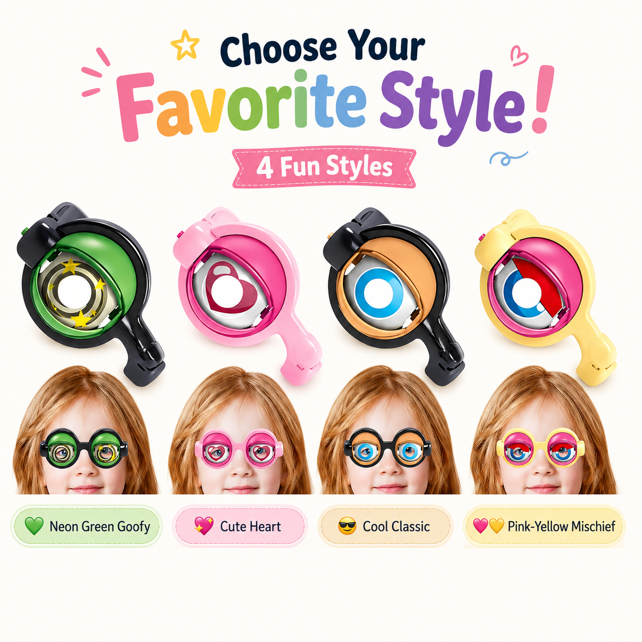 😎🎉 Funny Goofy Party Glasses – Creative Novelty Eyewear for Photos & Costume Fun -DW