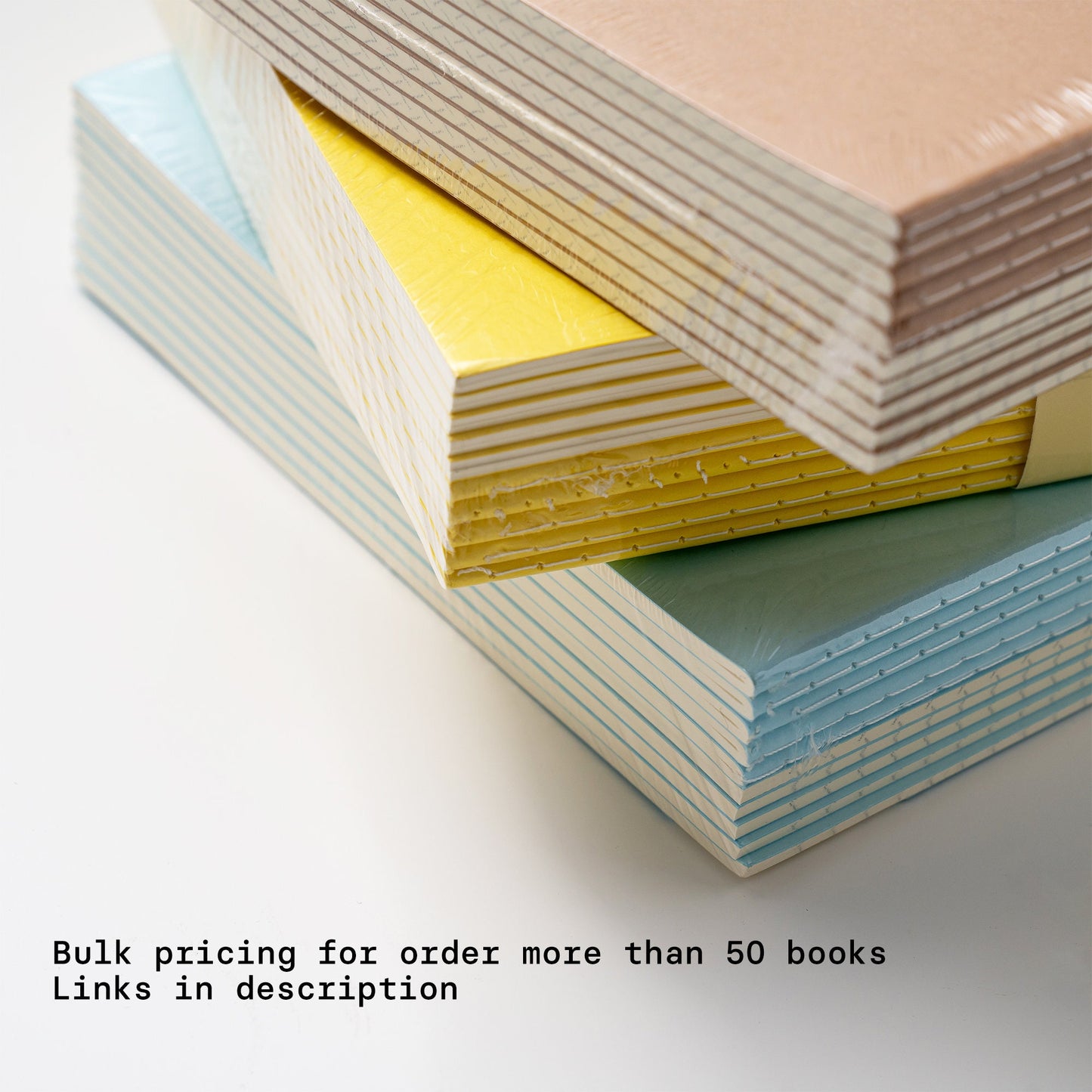 10-Pack Kraft Notebook | 60 pages 30 sheets paper | 80 gsm | Traveler notebook | Sketchbook | Sewn Notebook | Daily Journal | Bulk Notebook