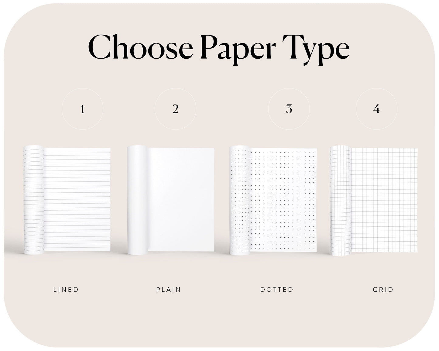 Minimalist Personalized Journal Notebook, Custom Hardcover Journal, Elegant and Stylish Personalized Gift, Perfect Customizable Notebook