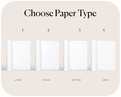 Minimalist Personalized Journal Notebook, Custom Hardcover Journal, Elegant and Stylish Personalized Gift, Perfect Customizable Notebook