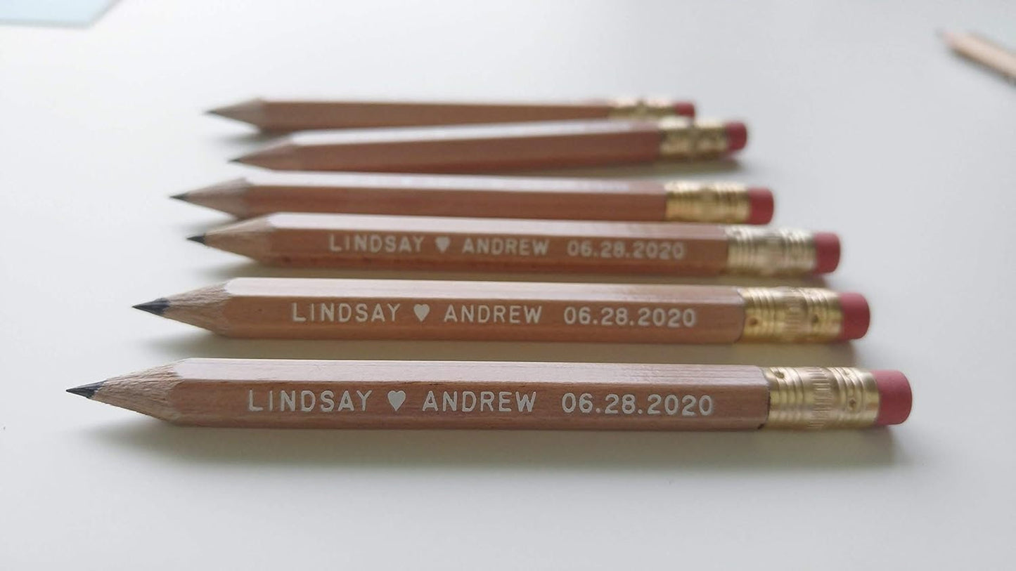Personalized Pencils Bridal Shower Games Wedding Shower Games Baby Shower Wedding Favor Pencil Us In Save the Date Pencils