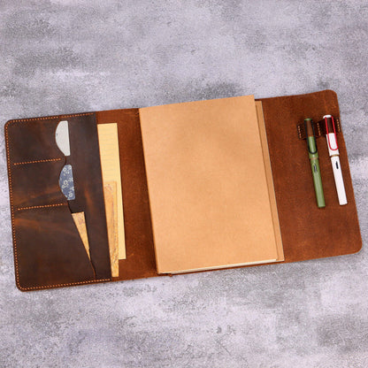Personalized Leather B5 Size Journal for women, Custom Refillable Planner B5 7 x 10 inch, Gift For Her, T01-LJB5C