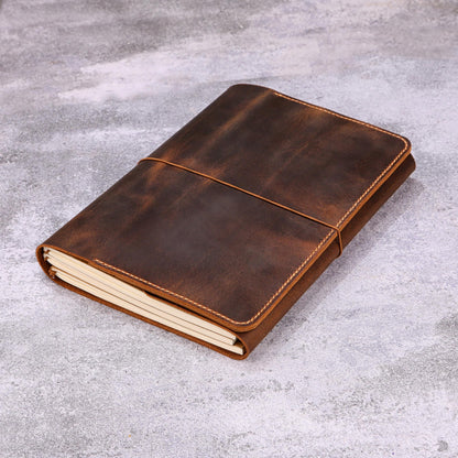 Personalized Leather B5 Size Journal for women, Custom Refillable Planner B5 7 x 10 inch, Gift For Her, T01-LJB5C